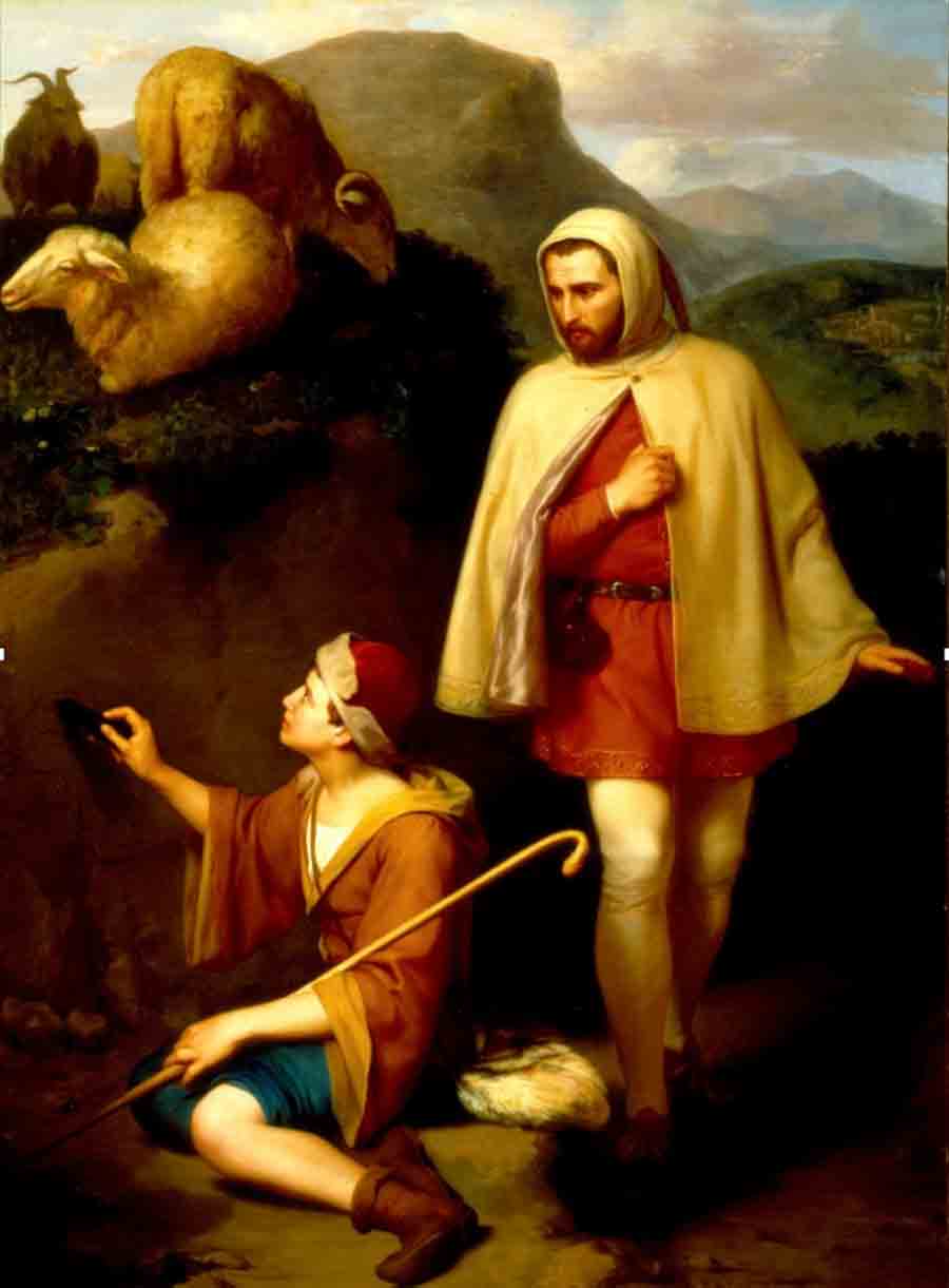 José María Obregón (1832-1902) Giotto y Cimabue (1857) – Città del Messico, Museo Nacional de Arte