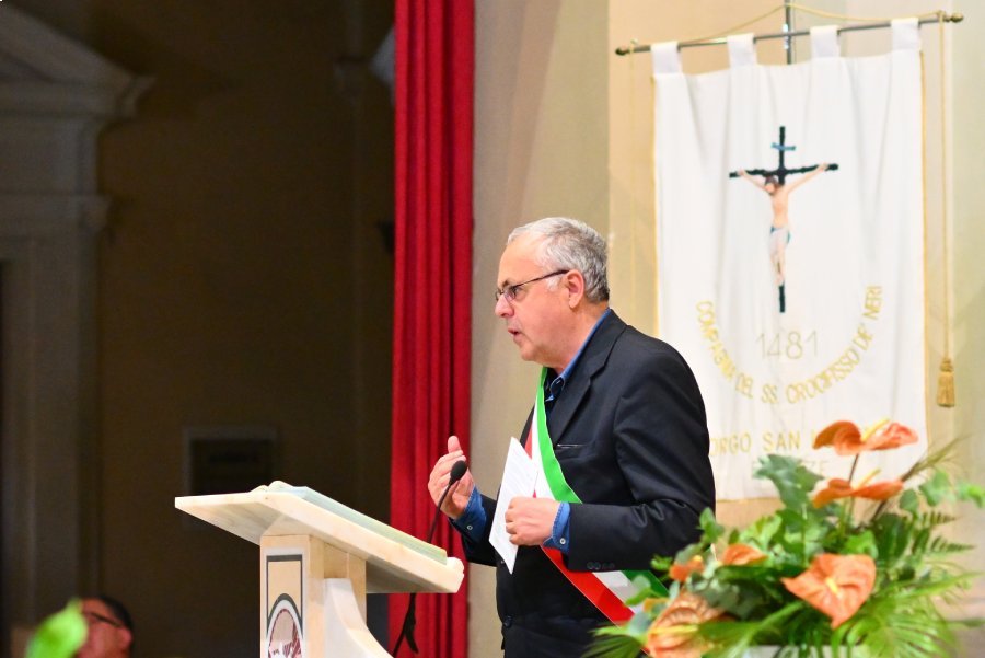 L'intervento del sindaco Leonardo Romagnoli. 