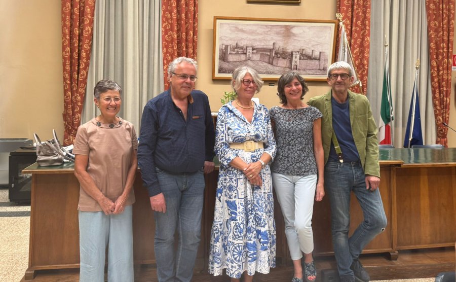 Alcuni degli intervenuti con il sindaco Romagnoli