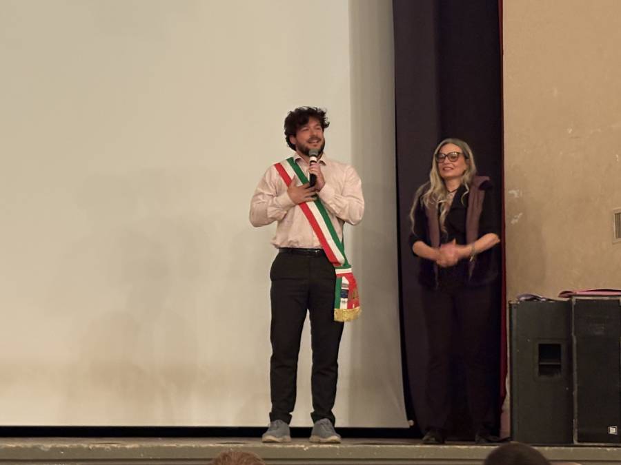 Da sinistra il sindaco Francesco Tagliaferri e Veronica Landi
