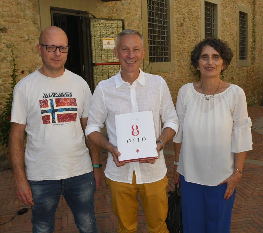 Andrea Pini, al centro, con Paolo Bartoloni e Fiammetta Capirossi